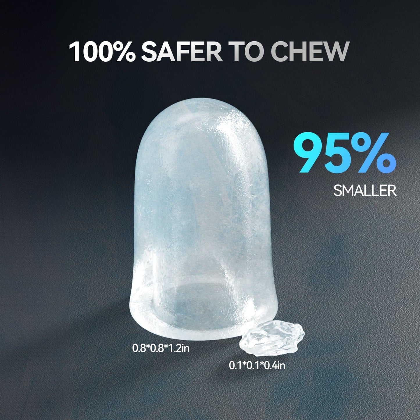 Qunler Nugget Ice Maker Countertops, 33lbs Per Day Portable Pebble ice machine, Crushed ice maker with Soft Chewable Ice for Home, Party, RV, Camping, Stainless Steel Black