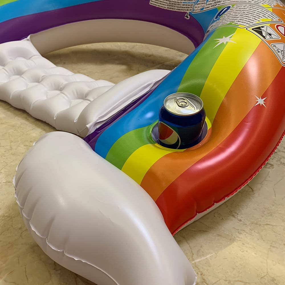 Qunler Pool Float Chair, Adults & KIds Inflatable Pool Loungers for Pool Lake Travel Beach